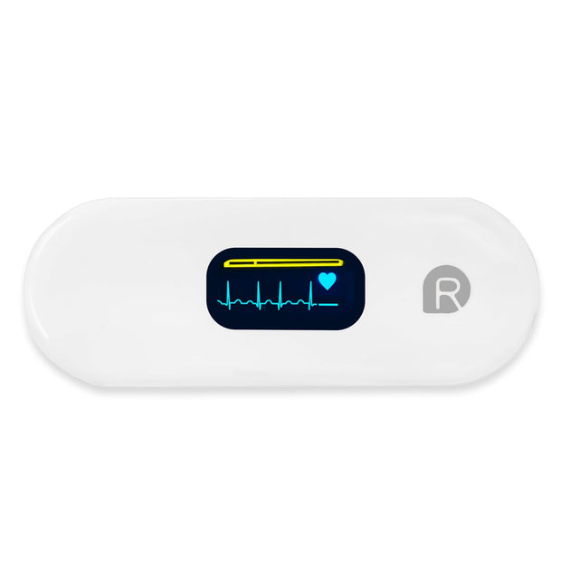 amiciCare Wireless ECG Monitor, Portable EKG Real-Time Heart Health Monitoring with OLED Display, Data Export Feature with Mobile App Monitoring and Type-C Charging