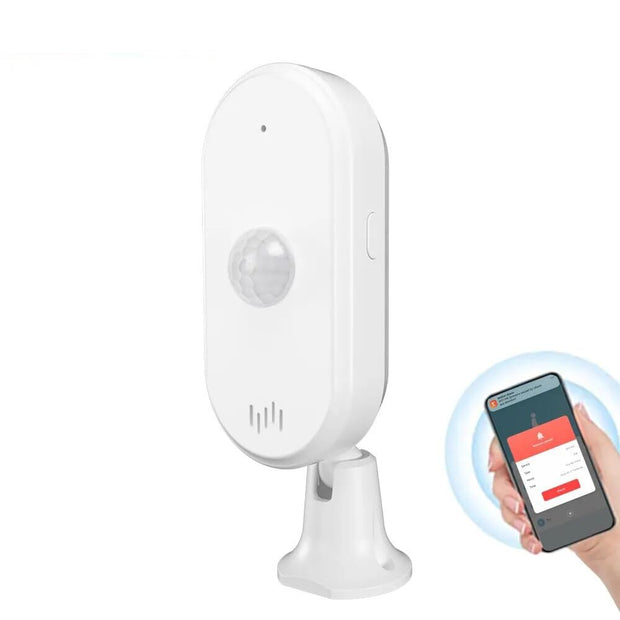 amiciSmart PIR Motion Sensor WiFi, 90? Movement Detector Alarm SmartLife App Compatible for Home Security and Protection