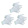 amiciKart Lint Free Nylon Gloves, Clean Room gloves, Free Size, White Color (3 Pair Gloves)