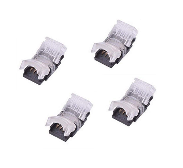 amiciTools LED Connector for 5050 5630 RGB LED Light Strip; Wire Connection Conductor (Clip Type) -4 Pieces