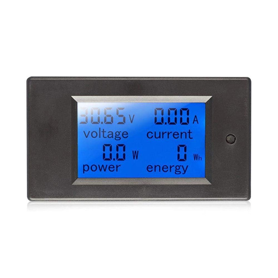 amiciSense DC Energy Meter 4 in 1, 6.5V-100V 20A (2kW) Power Meter Digital Display with Blue Back Light (DC 2KW Energy Meter), Corded Electric