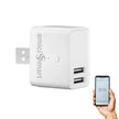 amiciSmart Mini USB Adapter Switch with 2 USB Ports ? Voice Assistant & SmartLife App Compatible, Timer Function for Automated Control