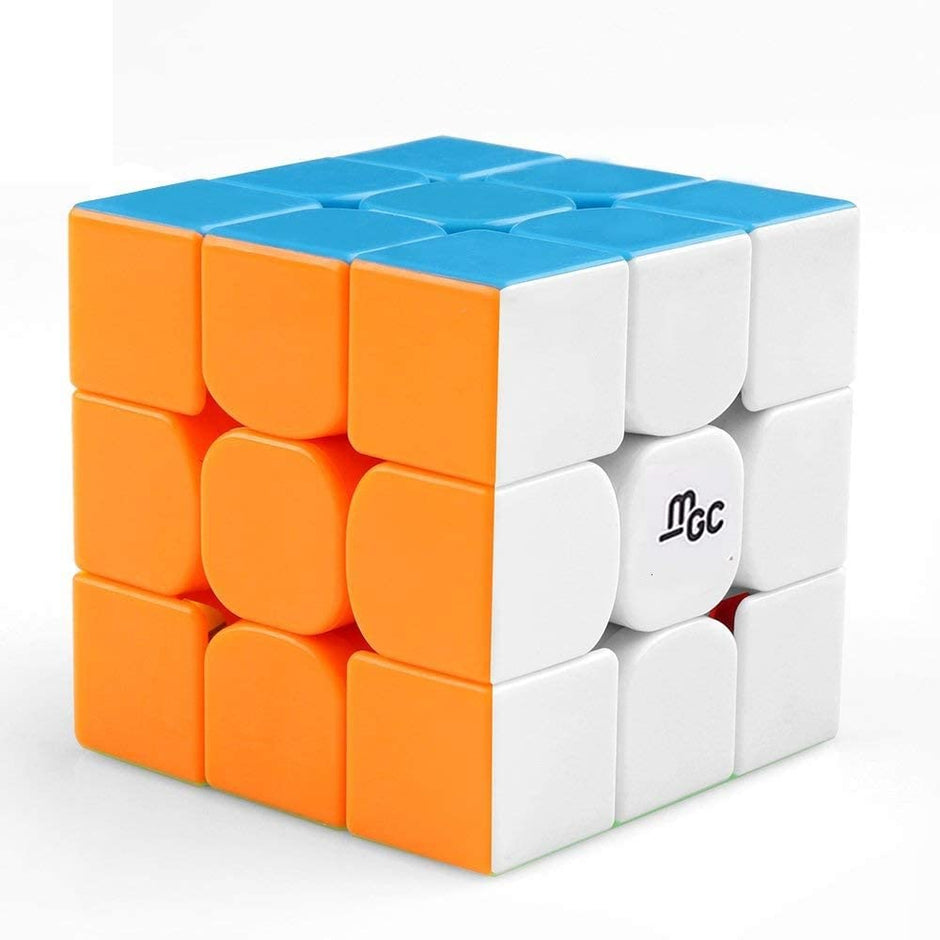 amiciSmart Magic Cube, MGC Professional Grade Sticker-Less Speed Magic Cube with Adjustable Elasticity for Smooth Turning, Color Matching Puzzle for Kids, Adults (3x3)