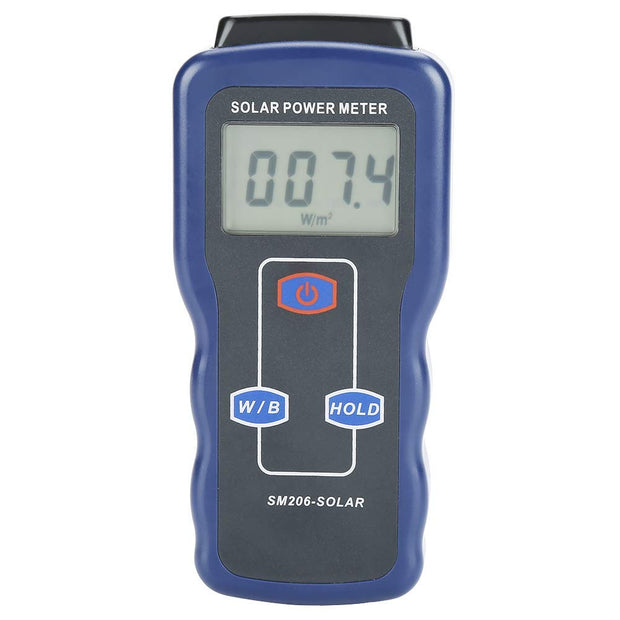 amiciSense Digital Solar Power Meter, SM206 0.1~1999.9W/m2 Power Meter for Testing Sun Light Radiation and Solar Panel Placement