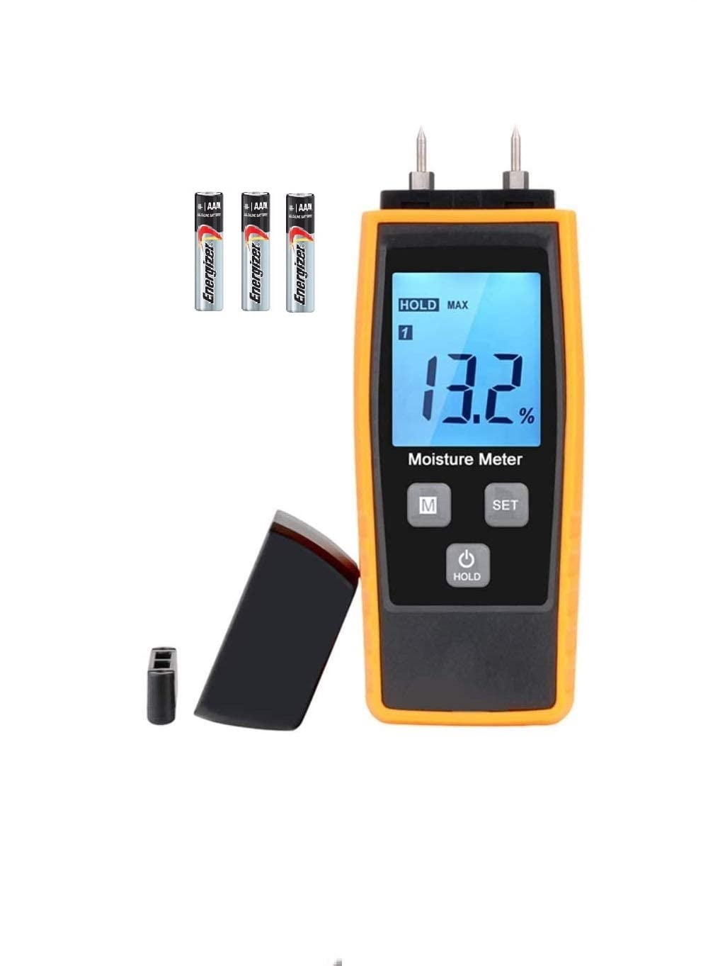 amiciSense Wood Moisture Meter Digital Humidity Tester for Wood, Cement Motor, Wall, Firewood, Paper, etc