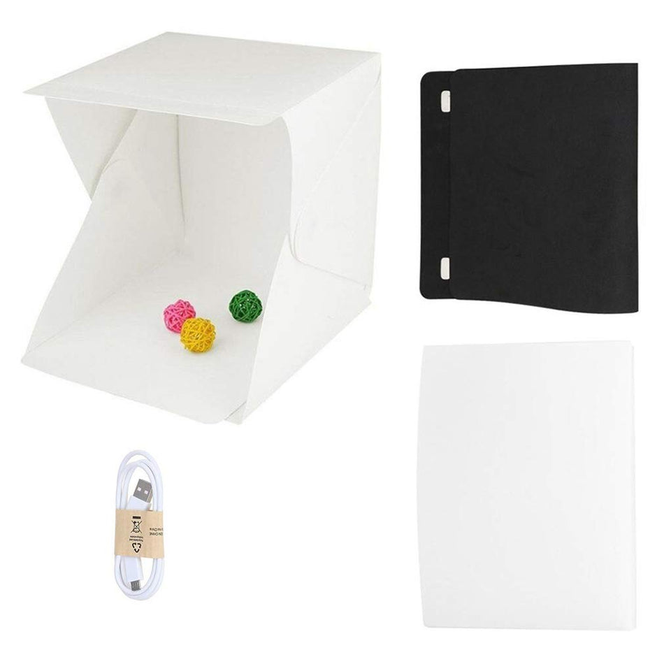 amiciVision Portable Light Box, Mini 20cm Foldable Photo Studio, Soft Box for Product Photography