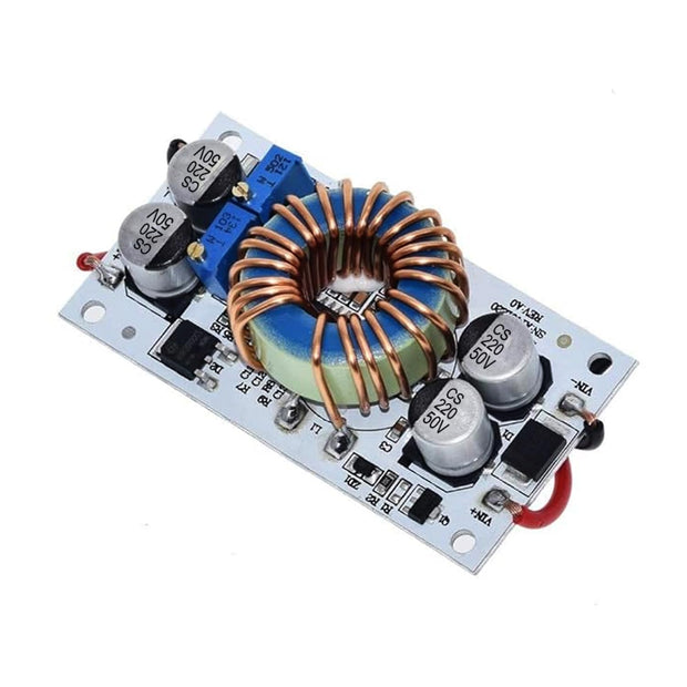 amiciSolar 10A Boost Converter, 8-48V Input to 12-50V Adjustable Output Step-Up Module with Over-Current & Reverse Protection