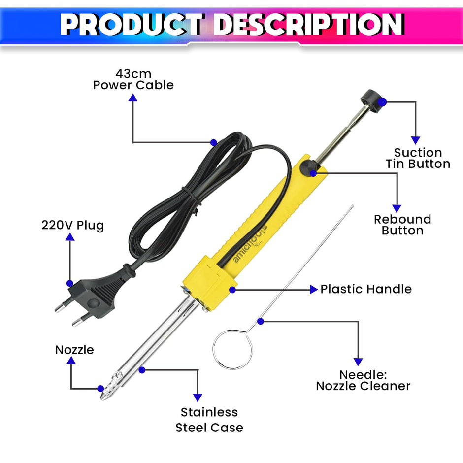 amiciTools 2-in-1 Desoldering Pen