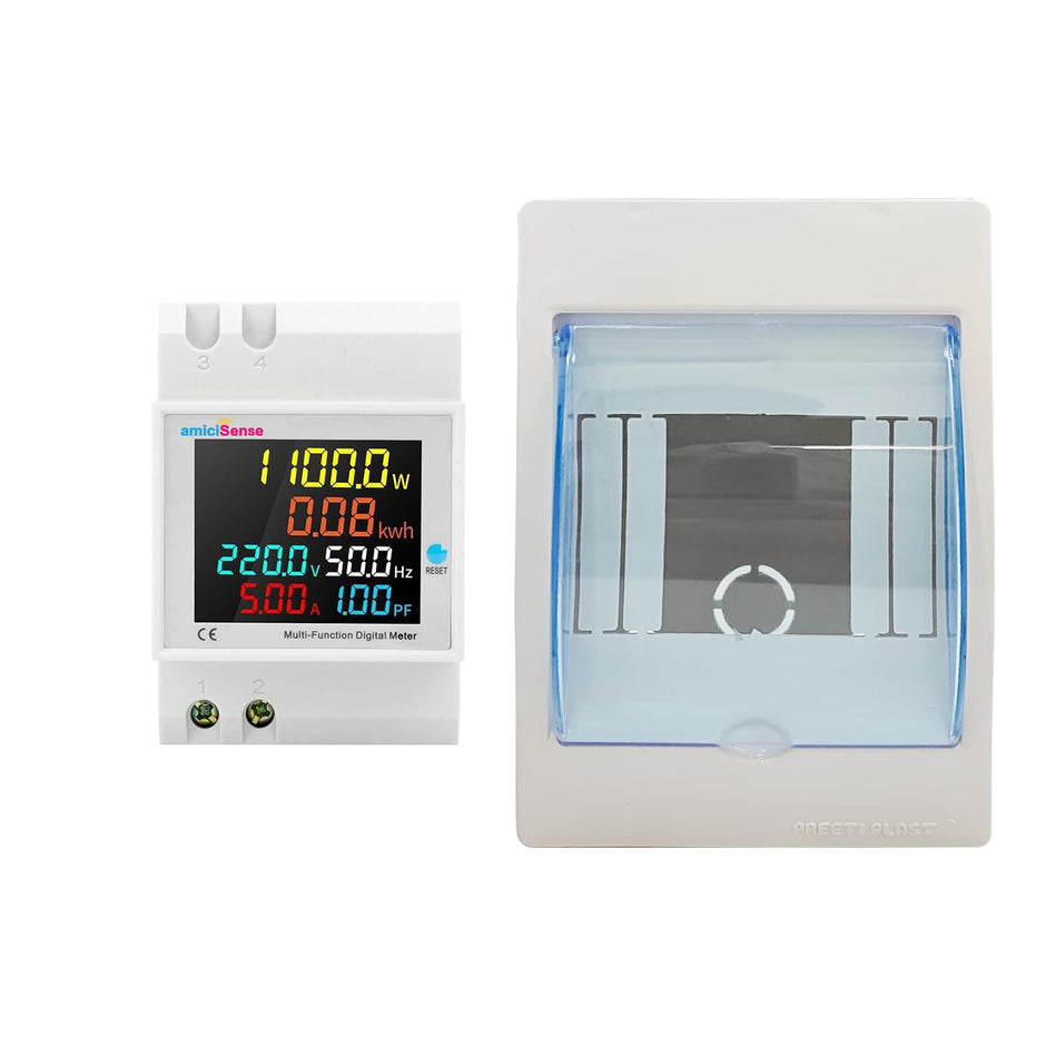 amiciSense 6 in 1 AC 40-300V 100A Digital Energy Meter