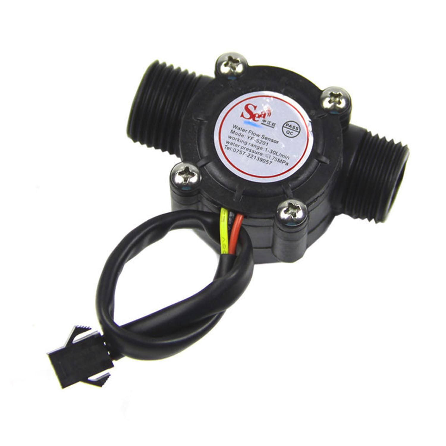 amiciSense G1/2 Water Flow Meter Sensor | Hall Effect Flow Sensor | 1-30L/min Testing Range | Accurate Water Flow Measurement