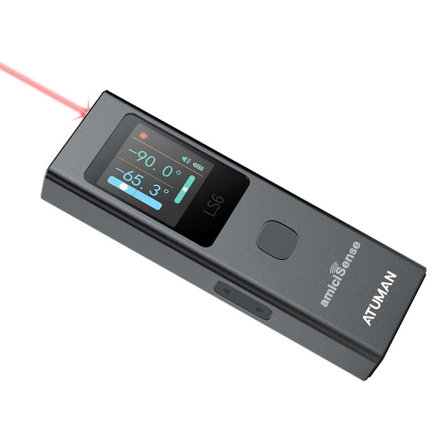 amiciSense 3-in-1 Laser Distance Meter ? 19 Modes for Distance, Area, and Volume Measurement, Type-C Rechargeable with Auto-Off and Color Display