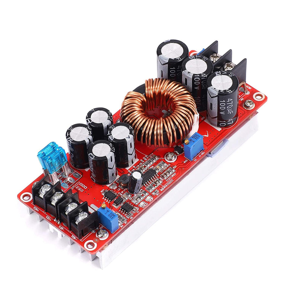 amiciSmart 1200W DC to DC Converter, 20A Step-Up Boost Converter 8~60V to 12~80V Adjustable Power Supply