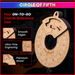 amiciSound Circle of Fifth Wheel for Music Theory Reference, Wooden Melody Tool for Songwriter Musician